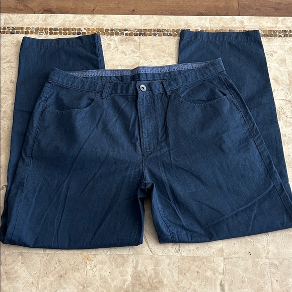 Calvin Klein Navy Blue Casual Pants 100% Cotton Mens Size 36x30 - Picture 1 of 8
